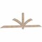 Ekena Millwork Redmond Smooth Timber Gable Bracket, Douglas Fir, 96"W x 24"H x 1 1/2"D x 3 1/2"F, 6/12 Pitch GBW096X24X0204RED00SDF - alternate 2